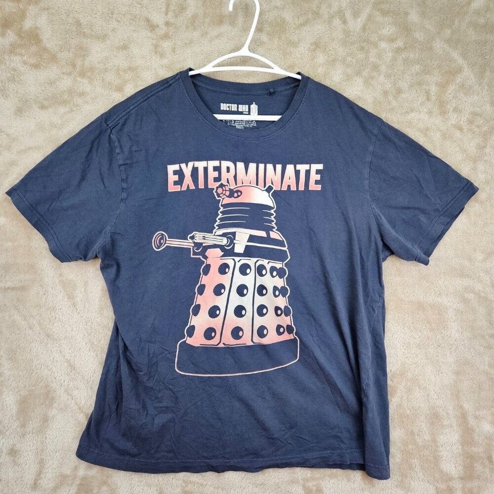 Doctor Who Exterminate Graphic Print T-Shirt Women's Size XXL 2XL Short Sleeve